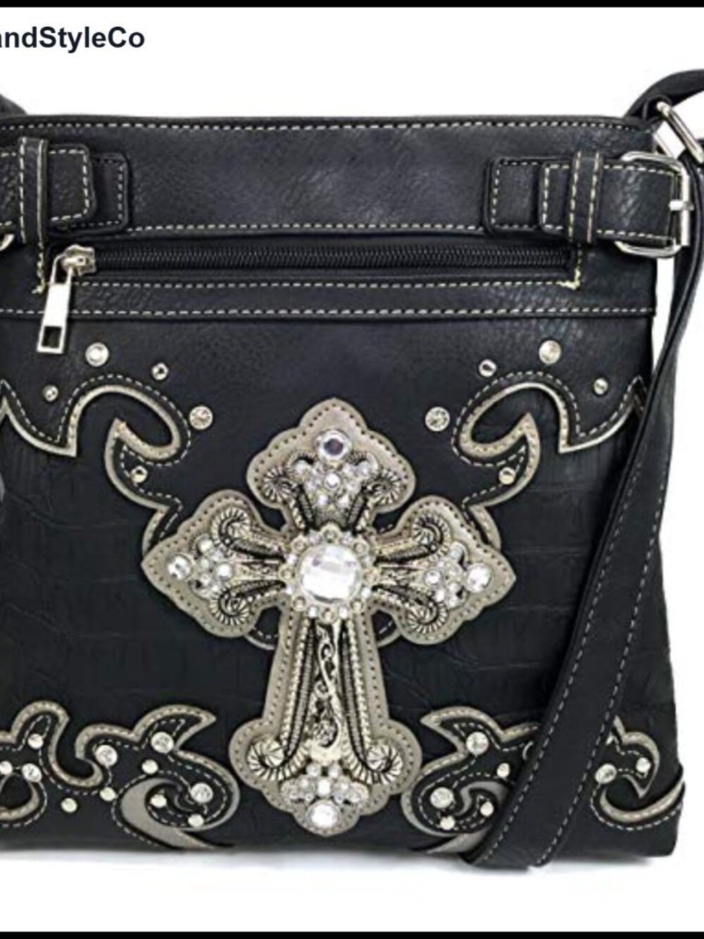 Western Floral Embroidered Concealed Carry Crossbody Purse